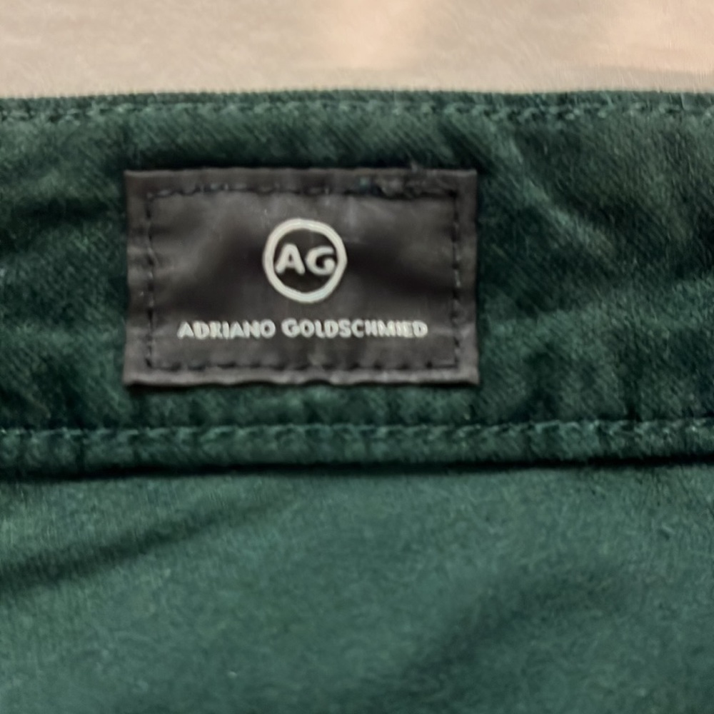 AG Green Velvet Farrah Skinny pants - Picture 7 of 8